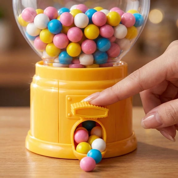 Candy Party Favors Mini Candy Dispenser Toy Mini Bubble Gumball Machines for Novelty Fun Birthday Party Decorations,3Pcs