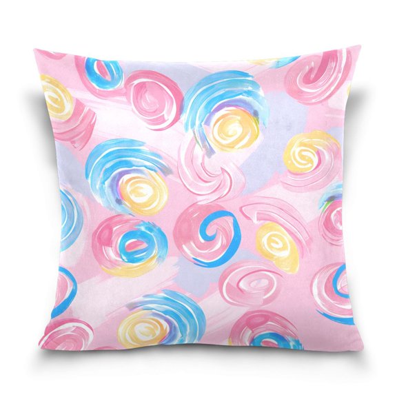 Candy Pastel Throw Pillow Covers Couch Pillowcases Decor for Bed Sofa 20" x 20"