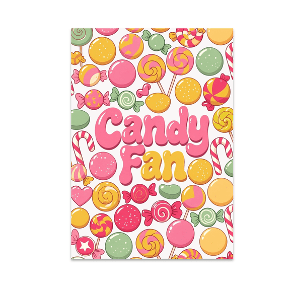 Candy Pattern Wall Art - Candy Fan - 13x19 Glossy Poster Print