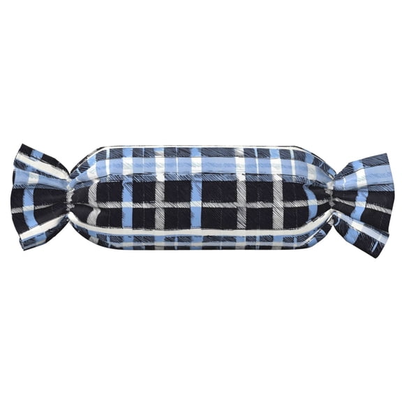 Candy Pillow With Pillow Core 24.69.8in Durable Cord Opening And Closing Design Waterproof And Easy To Install Mediumblue Houndstooth Buffalo Plaid Tartan Check Scotland Hand-Drawn Sketch_3