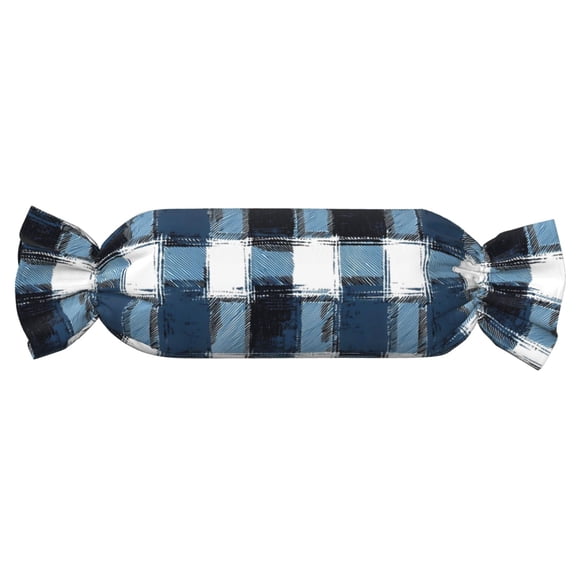 Candy Pillow With Pillow Core 24.69.8in Durable Cord Opening And Closing Design Waterproof And Easy To Install Mediumblue Houndstooth Buffalo Plaid Tartan Check Scotland Hand-Drawn Sketch_4