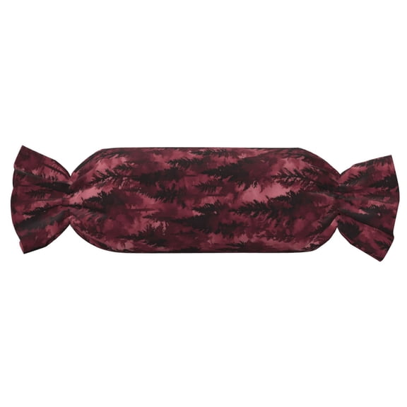 Candy Pillow With Pillow Core 24.69.8in Durable Cord Opening And Closing Design Waterproof And Easy To Install Realistic Forests Camouflage Pattern Conifer Maroon_3