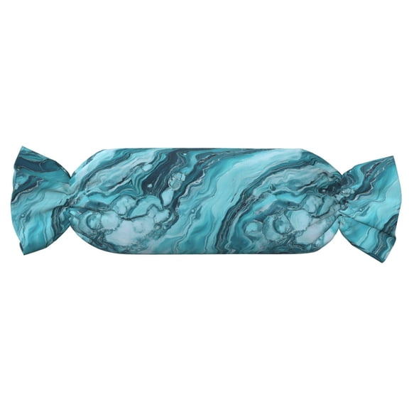 Candy Pillow With Pillow Core 24.69.8in Durable Cord Opening And Closing Design Waterproof And Easy To Install Teal Marble_1