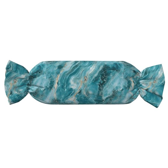 Candy Pillow With Pillow Core 24.69.8in Durable Cord Opening And Closing Design Waterproof And Easy To Install Teal Marble_2
