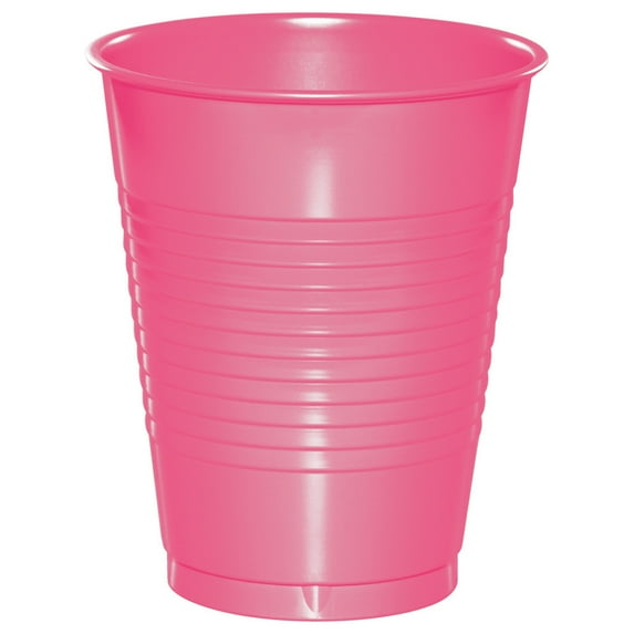 Candy Pink 16 oz Plastic Cups for 20 Guests