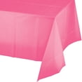 thumbnail image 1 of Candy Pink 54" x 108" Plastic Tablecloth, 1 of 2