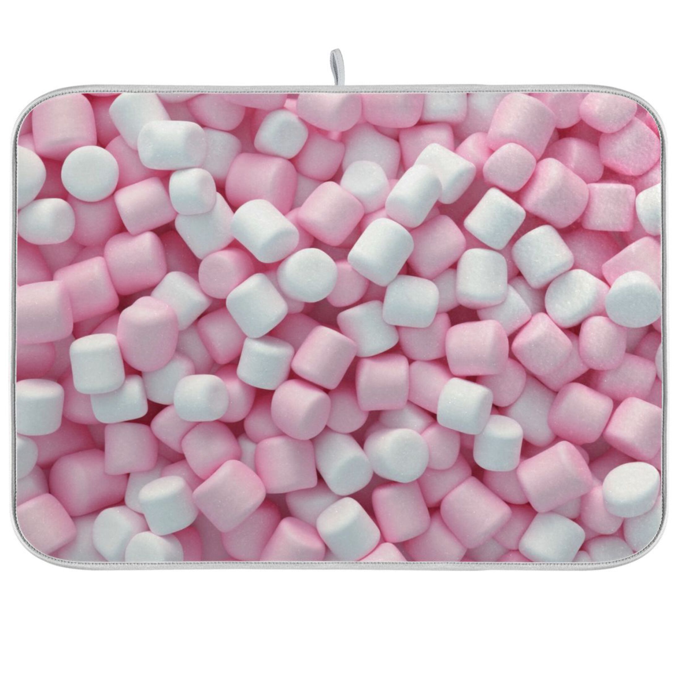 Candy Pink Dish Drying Mat Microfiber Kitchen Pad Large Counter
