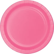 Candy Pink Round Paper Plates 24 Count for 24 Guests