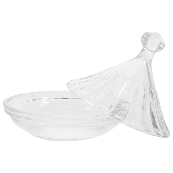 SHOWERORO Glass Cake Plate Retro Glass Food Jar For Versatile Storage 1Set