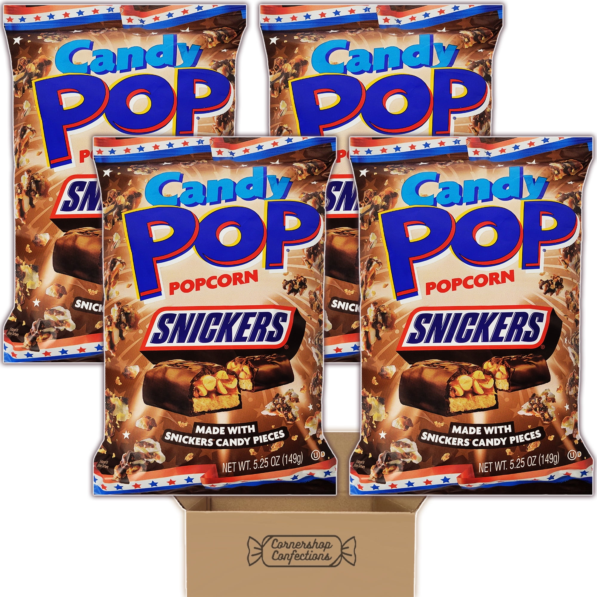 Candy Pop Bulk Pack - Snickers - 4 Individually Sealed 5.25 Ounce Bags ...