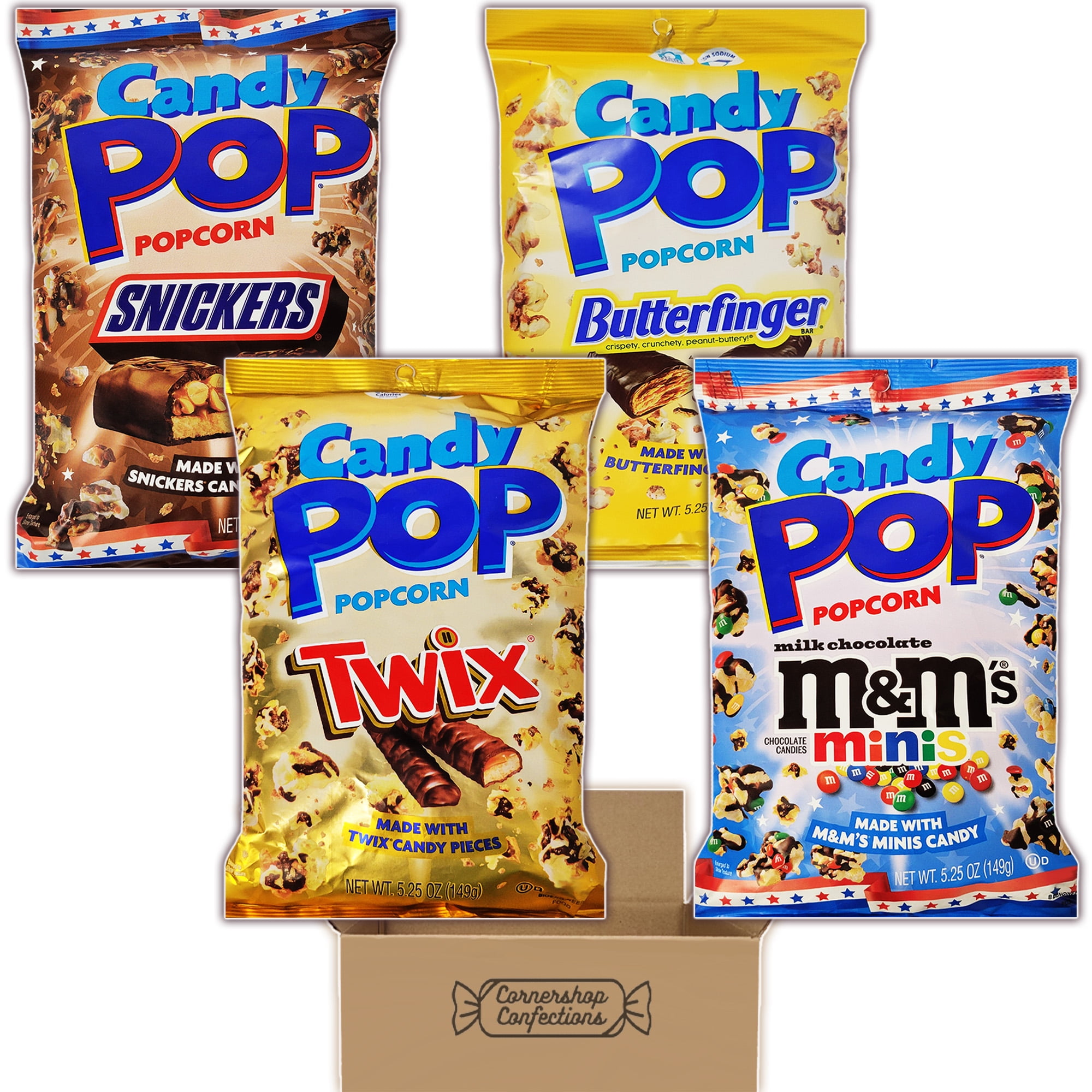 Candy Pop Variety Pack - 4 Flavors - Twix, Snickers