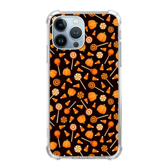 Candy Pumpkin Pattern Case for iPhone 12 Pro,Aesthetic Art Design Pattern TPU Shock-proof Cover Case