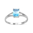 thumbnail image 1 of Candy Rectangles Crush Simulated Aquamarine Cubic Zirconia Petite Ring Sterling Silver 925, 1 of 2