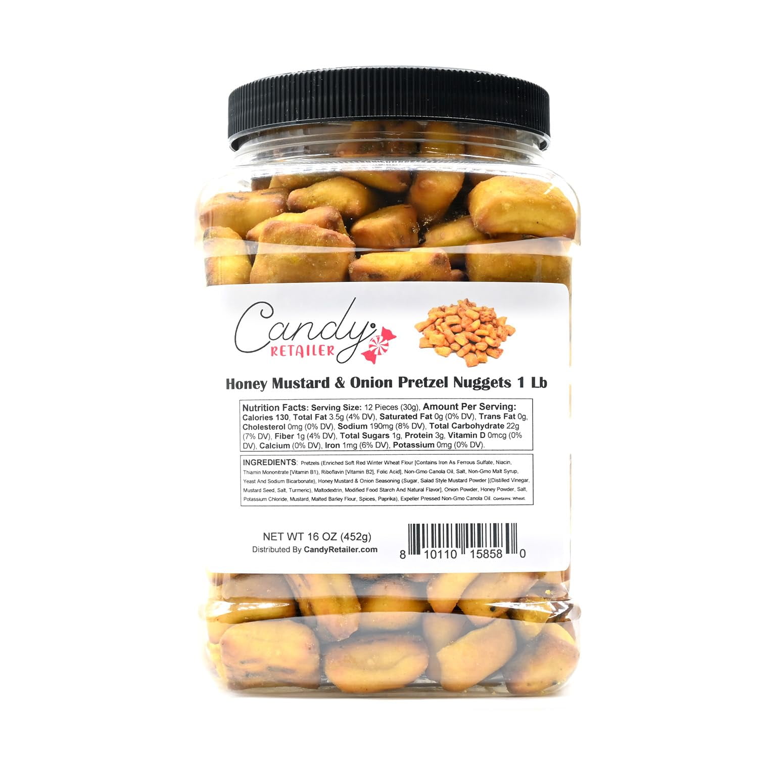 Candy Retailer Honey Mustard & Onion Pretzel Nuggets 1 Lb