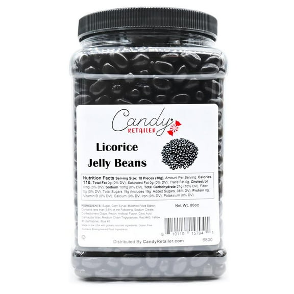 Candy Retailer Licorice Jelly Beans 5 Lb