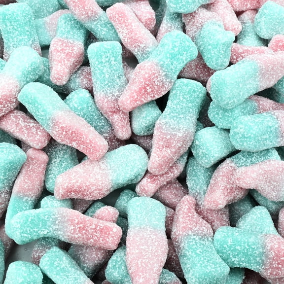 Candy Retailer Small Sour Bubble Gum Flavored Gummy Bottles 1 lb