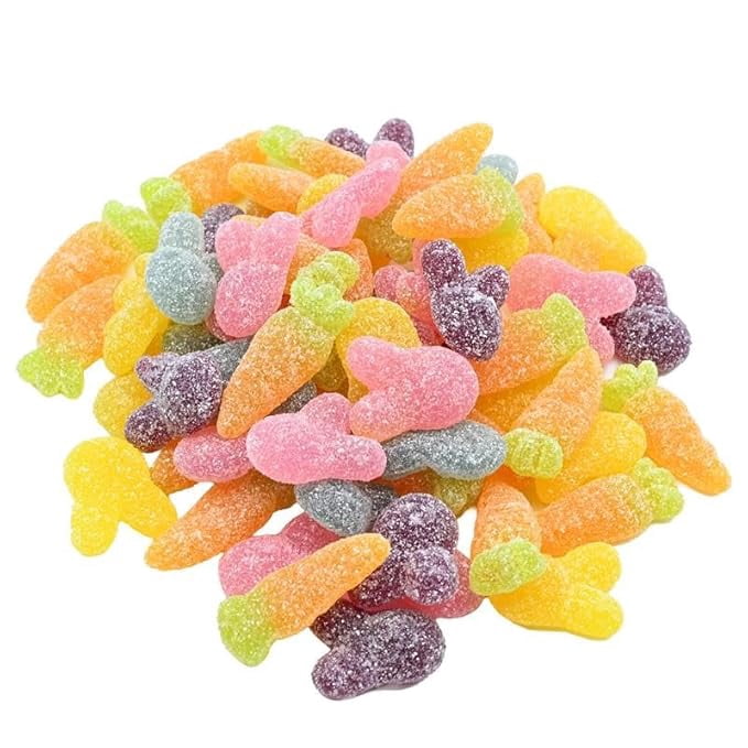 Candy Retailer Sour Gummy Easter Rabbits and Carrots Bunny and Carrot ...