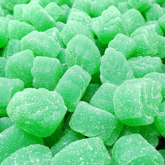 Candy Retailer Spearmint Leaves, Green Leaf Shaped, Sugar Coated - 1 Lb