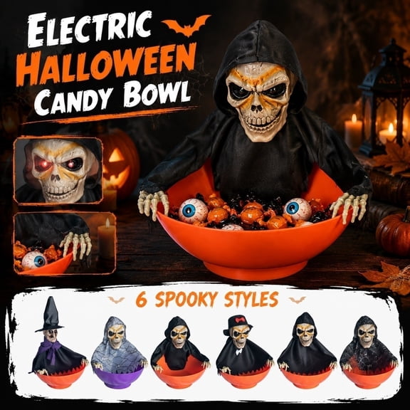 Candy Sculpted Piece Halloween, Spooky Halloween Decorations, Haunted House Decorations, Halloween Skeleton Decorations, Light Up Skeleton Candy Sculpted Piece, Motion Activated