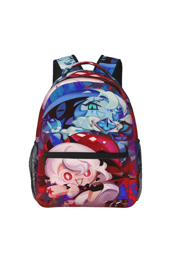 Candy Shadow Milk Cookie Run Casual Backpack Laptop Shoulders Bag Daypack Bookbag Travel