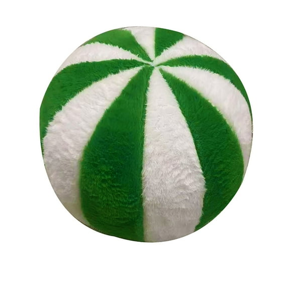 Candy Shaped Christmas Pillows 30cm Red White Plush Throw Pillows Xmas Decor Cute Fluffy Home Decorations for Sofa Bedroom Living Room Winter Seasonal Decorating