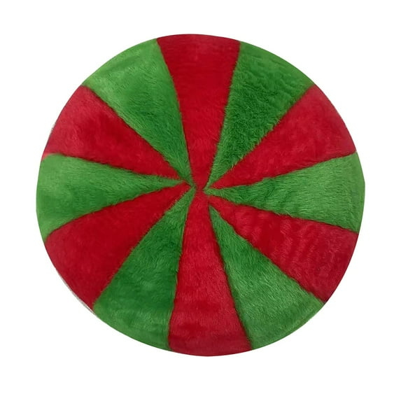 Candy Shaped Christmas Pillows 30cm Red White Plush Throw Pillows Xmas Decor Cute Fluffy Home Decorations for Sofa Bedroom Living Room Winter Seasonal Decorating