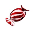 Food Container Display Store Candy Shaped Glass Serving Dish, Striped Holiday Treat Bowl, Festive ...