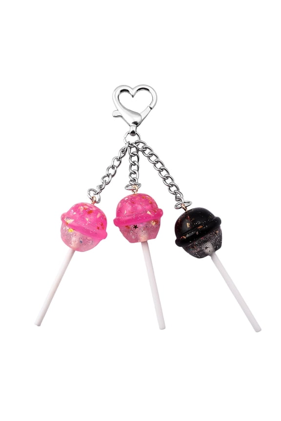 Candy Shaped Keyring Simulation Lollipop Pendant Resin Keychain Colorful Phone Lanyard Versatile Bags Accessories