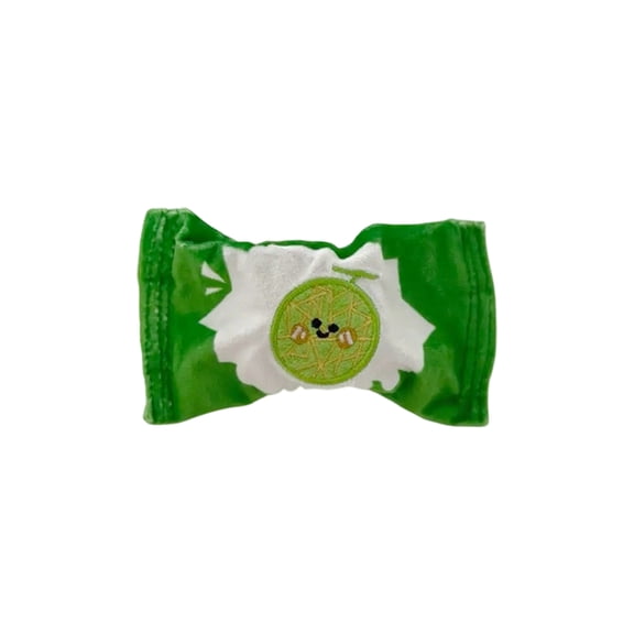 Candy Shaped Squeaky Dog Toy for Small Medium Dogs, Interactive Plush Puppy Chew Toy with Built-in Sound Ball and Internal Spiky Ball for Teething Relief and Play - Green