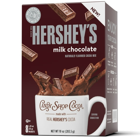 Candy Shop Cocoa HERSHEY'S Milk Chocolate Cocoa Powder Mix  1.25 oz Packet (8 Count)
