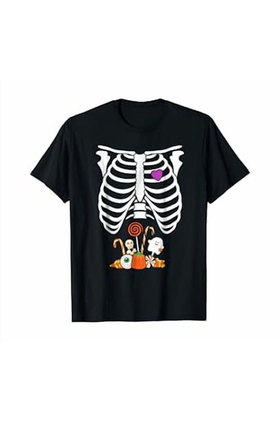Candy Skeleton Rib Cage X-Ray Funny Unisex S-5XL T-Shirt