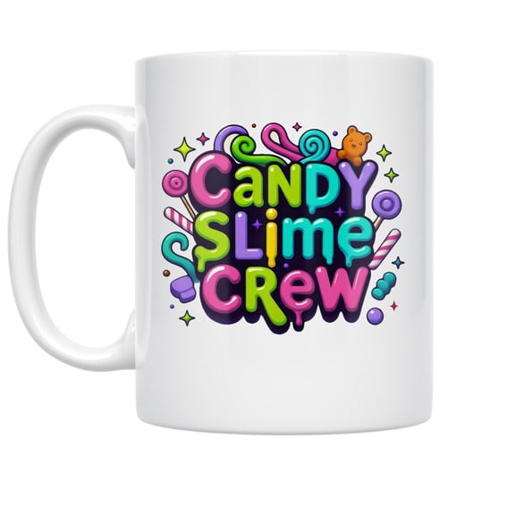 Candy Slime 11 oz Coffee Mug - Bright Pastel White Ceramic