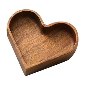 Candy Solid Wood Tray Stackable Dried Fruit Nut Serving Dish Walnut Shaped Whole Wood Snack Platter