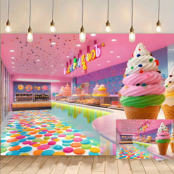 Candy Store Backdrop Photo Background Party Banner