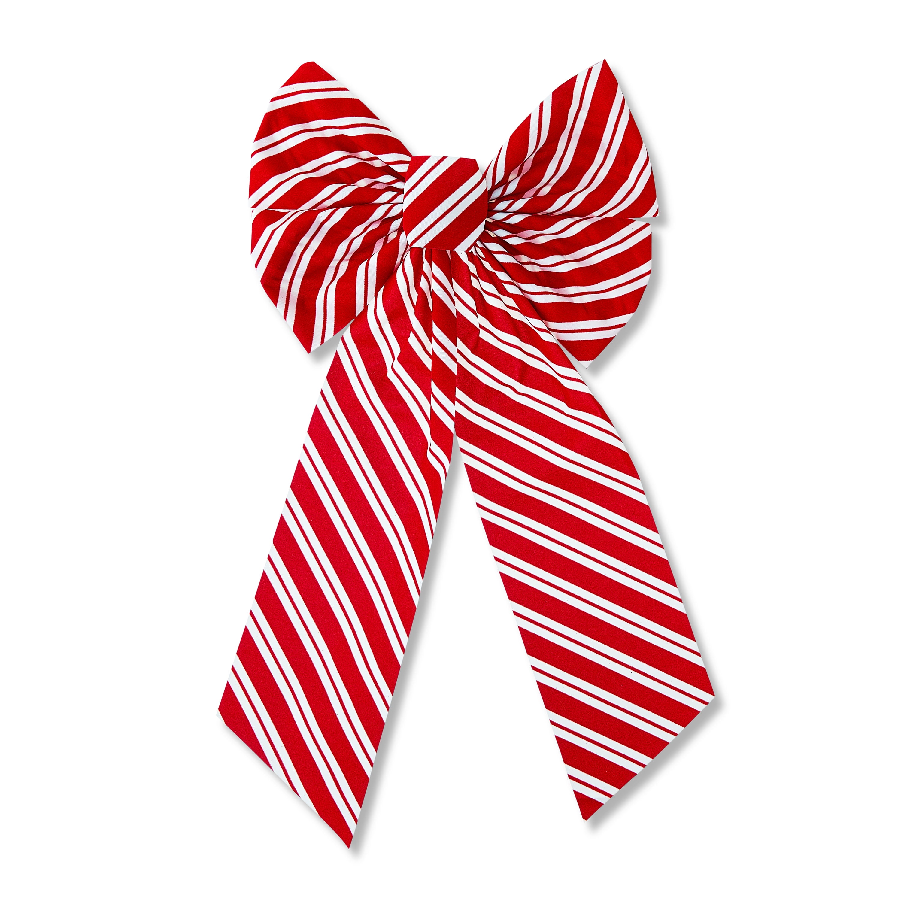 Candy Stripe Long Tail Wreath Bow, 19.5 in, by Holiday Time