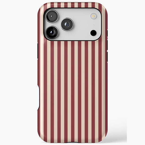 Candy Stripes Dark Red Minimalist Pattern Phone Case 17 11 12 13 14 15 ...