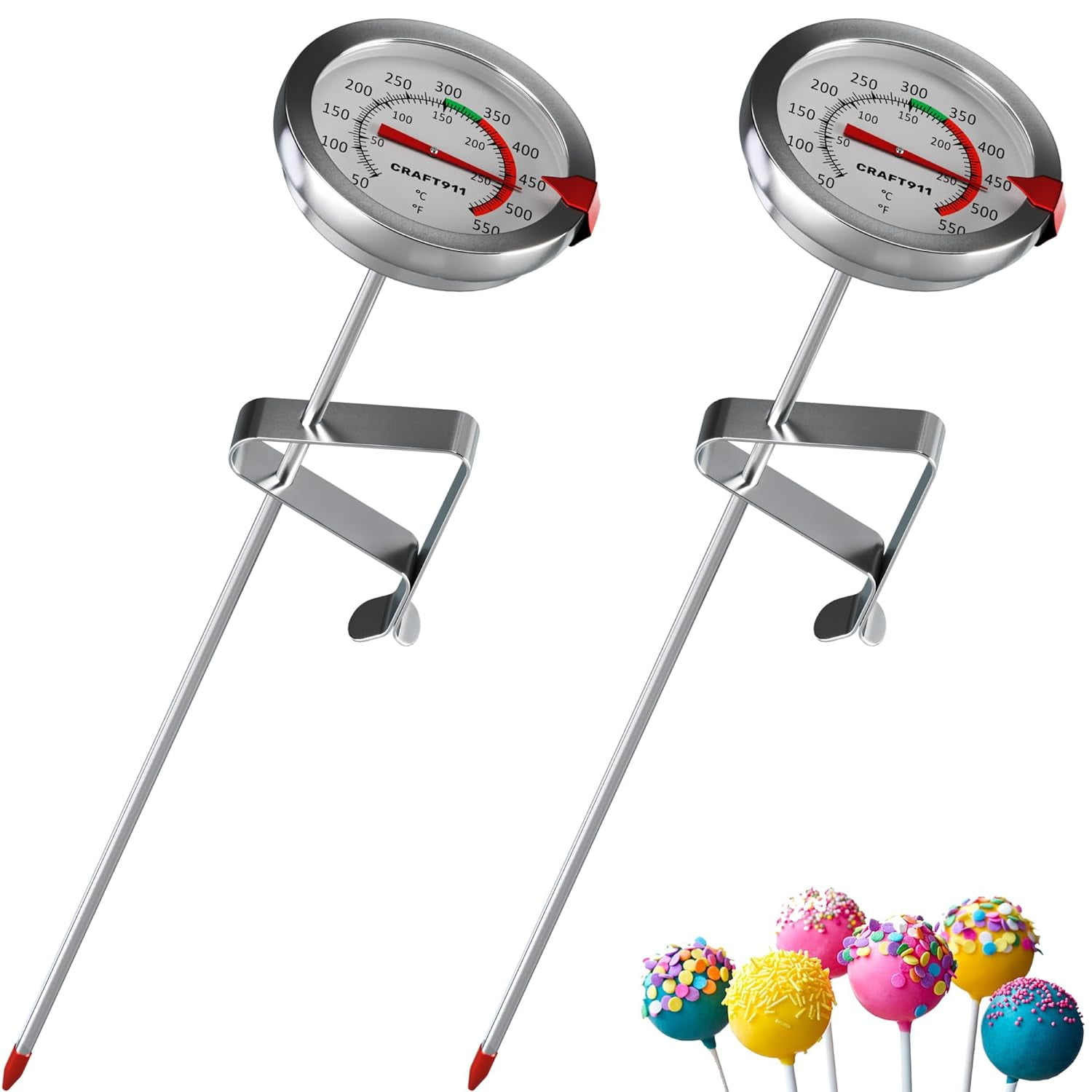 Candy Thermometer with Pot Clip Deep Fry Oil Thermometer for Frying