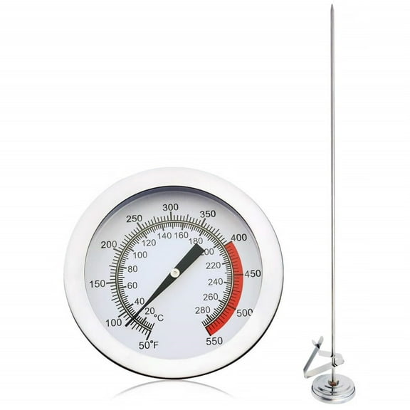 Candy Thermometer,Turkey Fryer Thermometer with Pot Clip & 15" Probe - Oil Thermometer for Frying - Thermometer for Cooking,Candy Making,Deep Fryer Thermometer for Oil