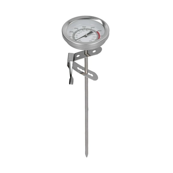 Candy Thermometer With Pot Clip,Stainless Steel Frying Thermometer Milk Tea Coffee Fryer High Temperature Thermostat for Turkey BBQ Grill