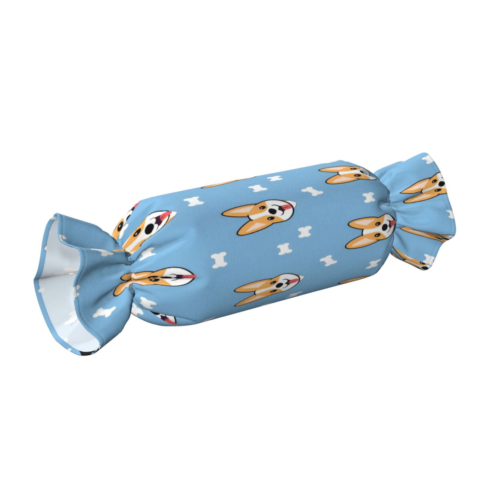 Candy Throw Pillow Travel Cervical Pillow Cylindrical Neck Body Cushion With Insert For Bed Couch Home Decor 9.8x24.4in Animal Dog Cartoon Pattern With Bones