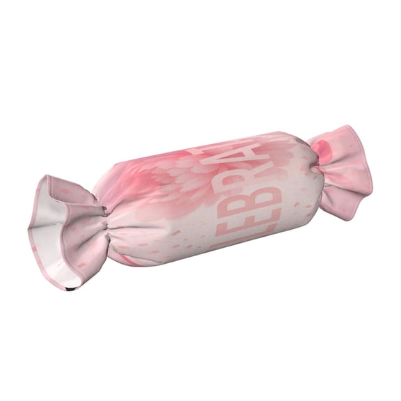 Candy Throw Pillow Travel Cervical Pillow Cylindrical Neck Body Cushion With Insert For Bed Couch Home Decor 9.8x24.4in Breast Cancer Awareness - Celebrate