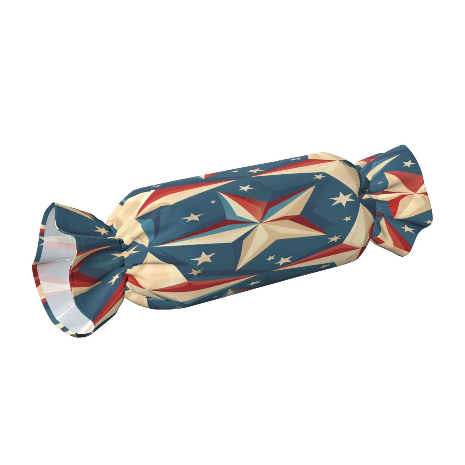 Candy Throw Pillow Travel Cervical Pillow Cylindrical Neck Body Cushion With Insert For Bed Couch Home Decor 9.8x24.4in Independence Day Theme Elements Star (7)