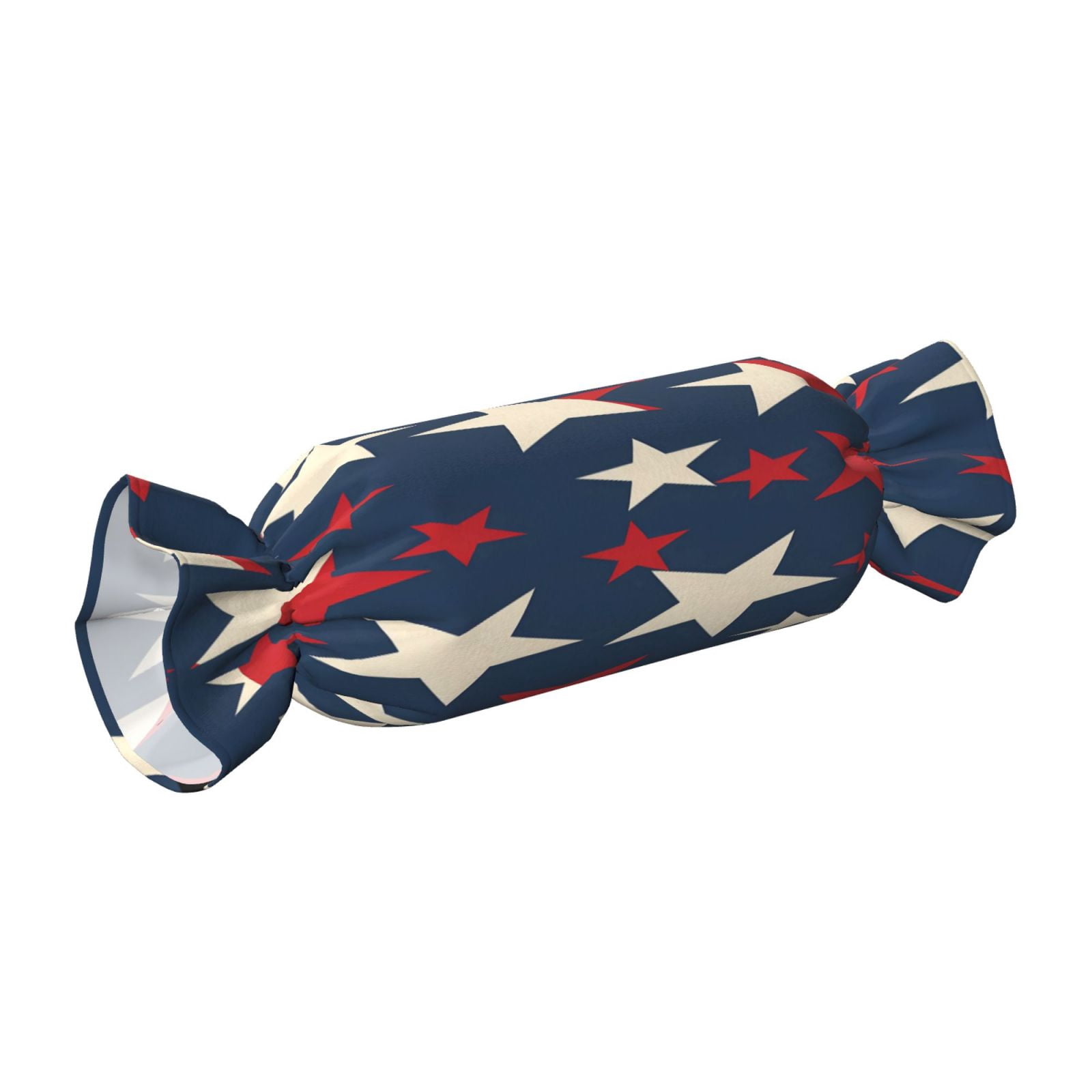 Candy Throw Pillow Travel Cervical Pillow Cylindrical Neck Body Cushion With Insert For Bed Couch Home Decor 9.8x24.4in Independence Day Theme Star (1)