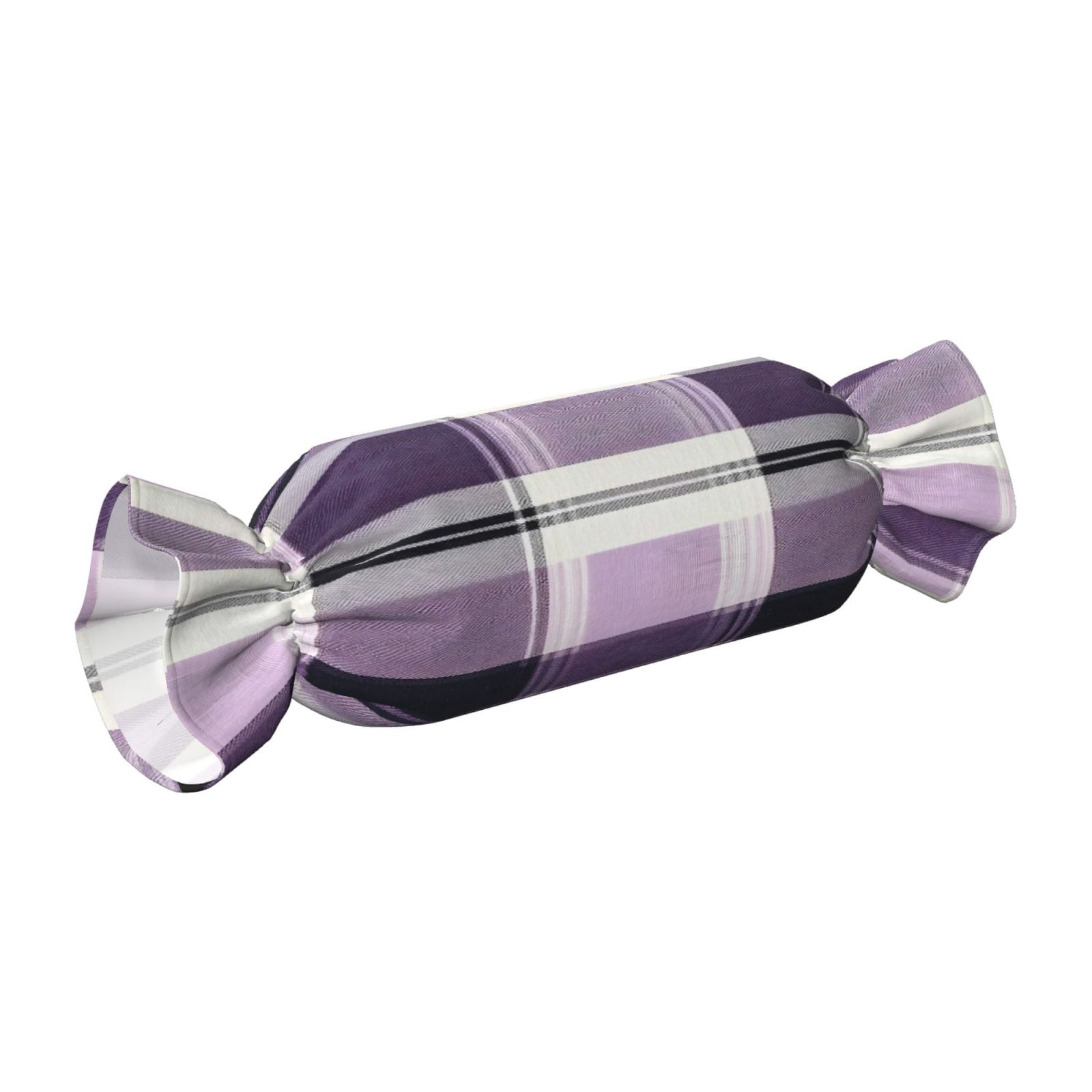 Candy Throw Pillow Travel Cervical Pillow Cylindrical Neck Body Cushion With Insert For Bed Couch Home Decor 9.8x24.4in Lavenderblush Buffalo Plaid Check Tartan Scotland_1