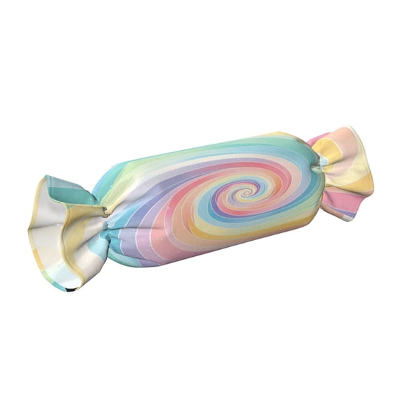 Candy Throw Pillow Travel Cervical Pillow Cylindrical Neck Body Cushion With Insert For Bed Couch Home Decor 9.8x24.4in Lightgreen Tie Dye Background Rainbow Colors_4