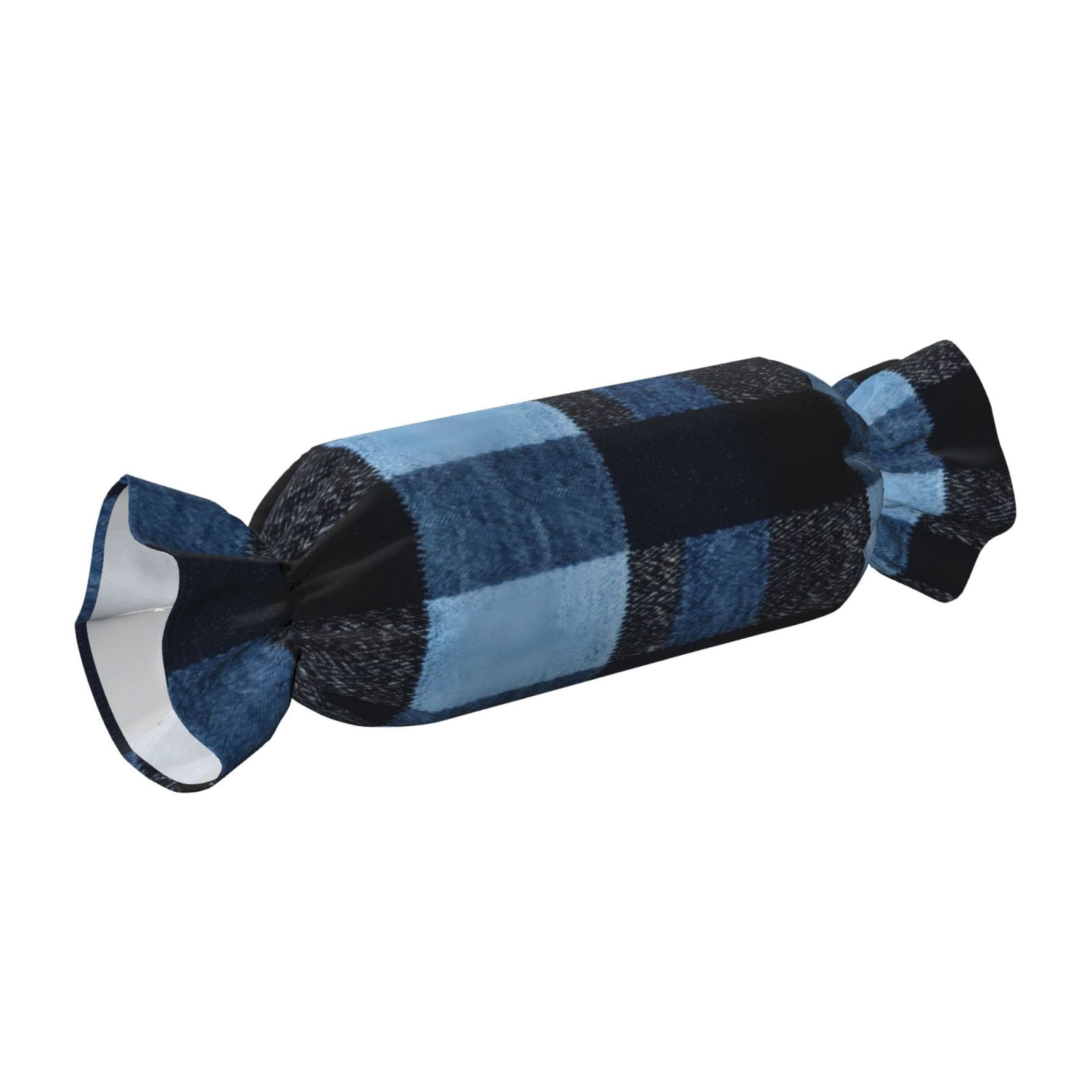 Candy Throw Pillow Travel Cervical Pillow Cylindrical Neck Body Cushion With Insert For Bed Couch Home Decor 9.8x24.4in Midnightblue Buffalo Plaid Check Tartan Scotland_1