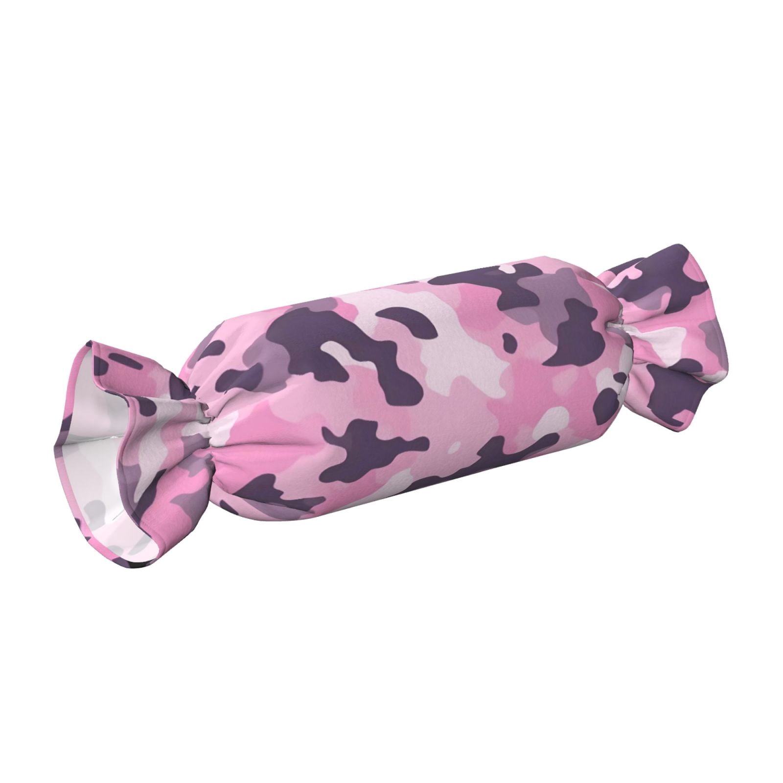 Candy Throw Pillow Travel Cervical Pillow Cylindrical Neck Body Cushion With Insert For Bed Couch Home Decor 9.8x24.4in Texture Military Camouflage Pattern Abstract Pink_3