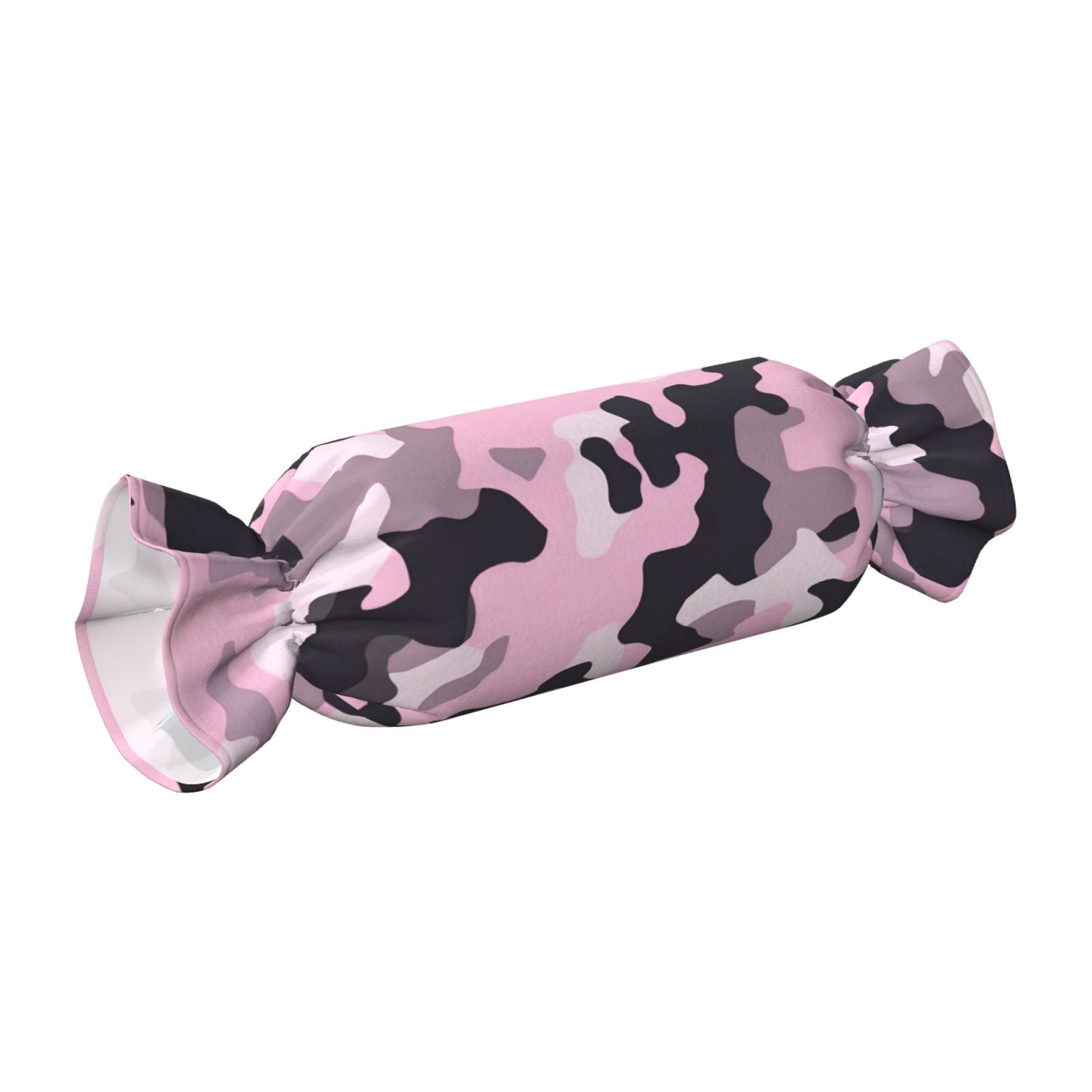 Candy Throw Pillow Travel Cervical Pillow Cylindrical Neck Body Cushion With Insert For Bed Couch Home Decor 9.8x24.4in Texture Military Camouflage Pattern Abstract Pink_4