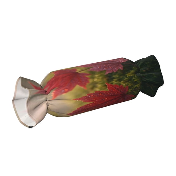 Candy Throw Pillow Travel Cervical Pillow Cylindrical Neck Body Cushion With Insert For Bed Couch Home Decor 9.8x24.4in Autumn Leaves Closeup