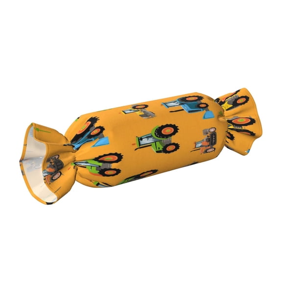 Candy Throw Pillow Travel Cervical Pillow Cylindrical Neck Body Cushion With Insert For Bed Couch Home Decor 9.8x24.4in Tractor-Trailer Truck-1
